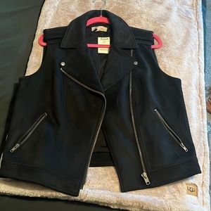 Philosophy suede Moto vest